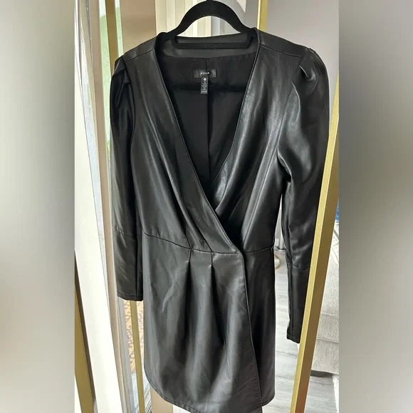 knee length dresses for ladies Faux-Leather Sheath Dress – New York & Company main image 1